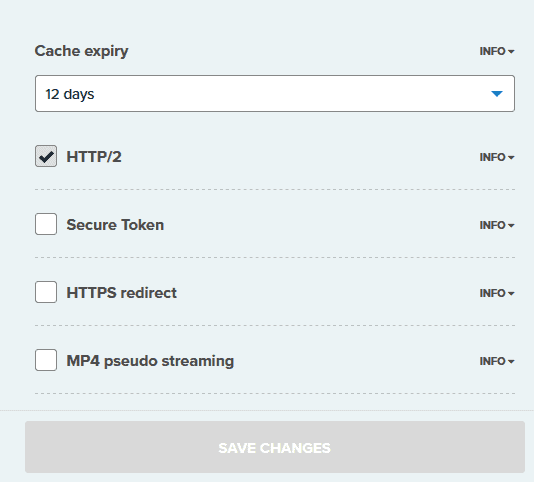 CDN77 Settings