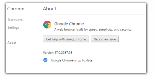 Chrome 57 update