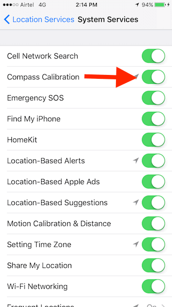 enable-compass-in-apple-maps