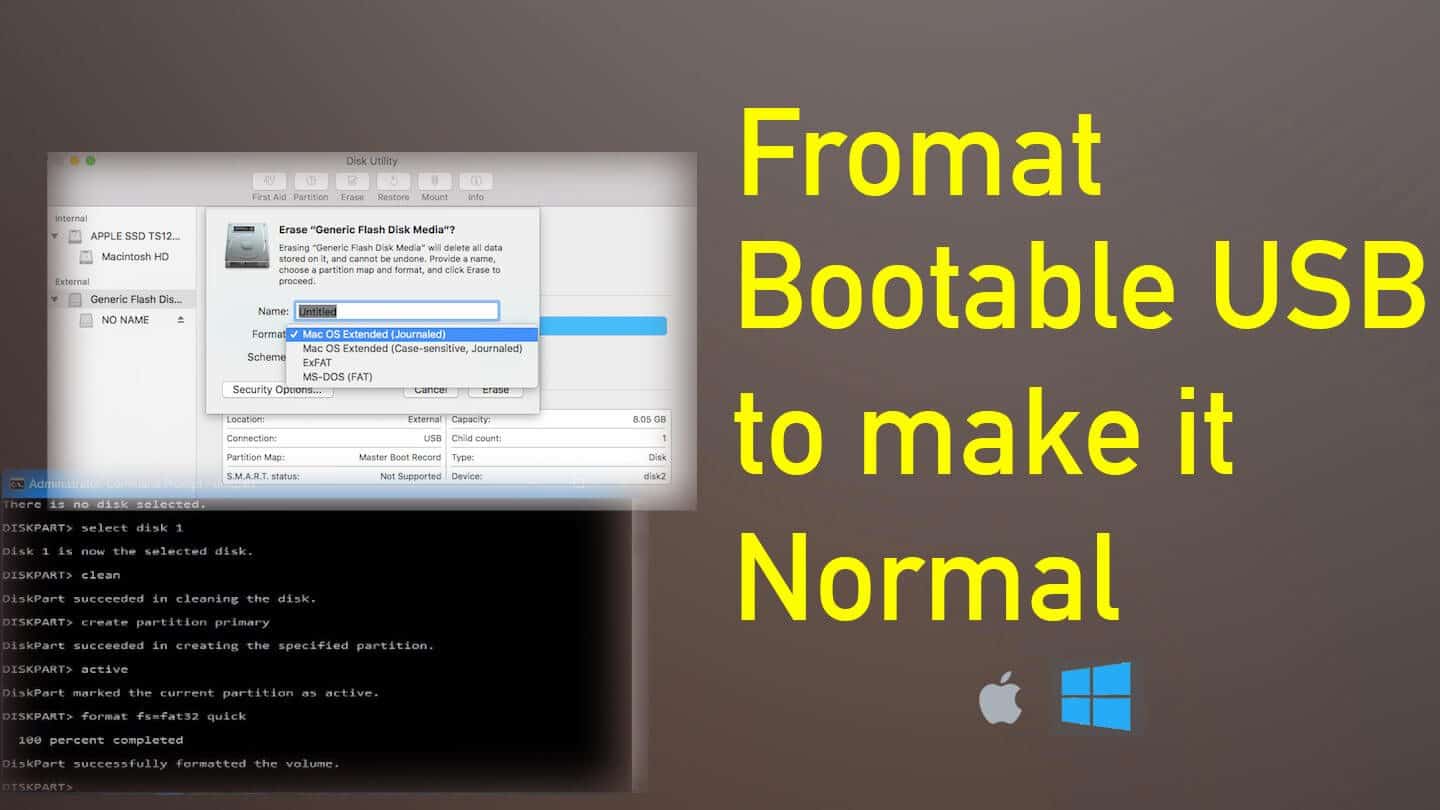 format usb exfat for windows and mac