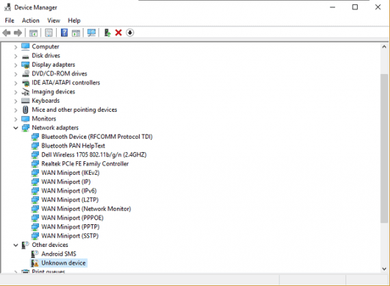 Network Adapted - Device Manager