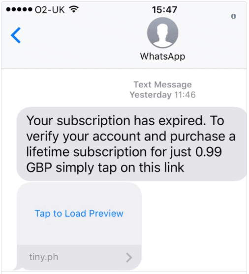whatsapp business account scams