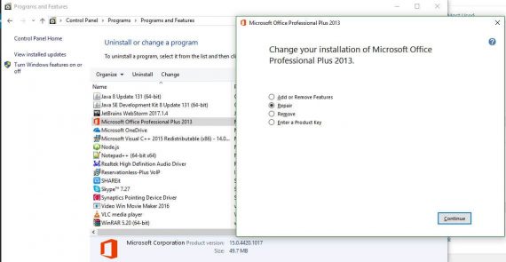 repair microsoft office