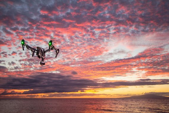 drone evening dusk sunset