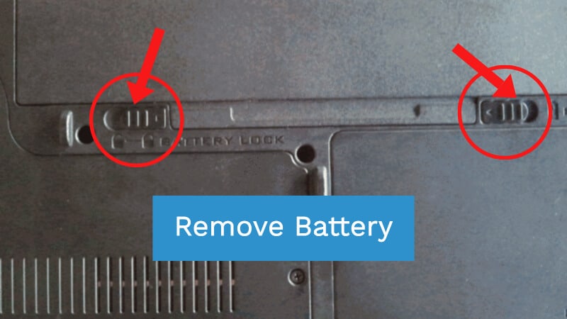 Reinsert laptop battery to fix the issue Restoring your Previous Version of Windows