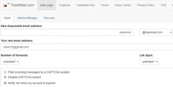 trash mail email forwarder
