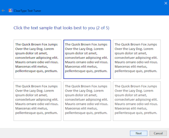 5 different text variants for better readability