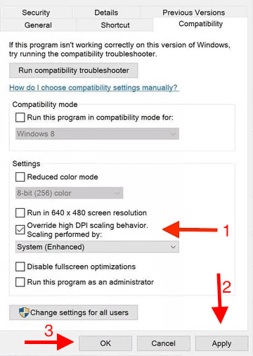 Using DPI Scaling on Old Apps