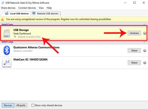 share usb over network