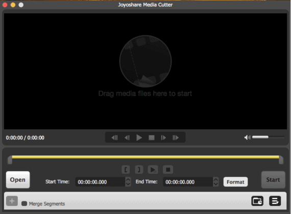 User Interface of Joyoshare Media Cutter for Mac