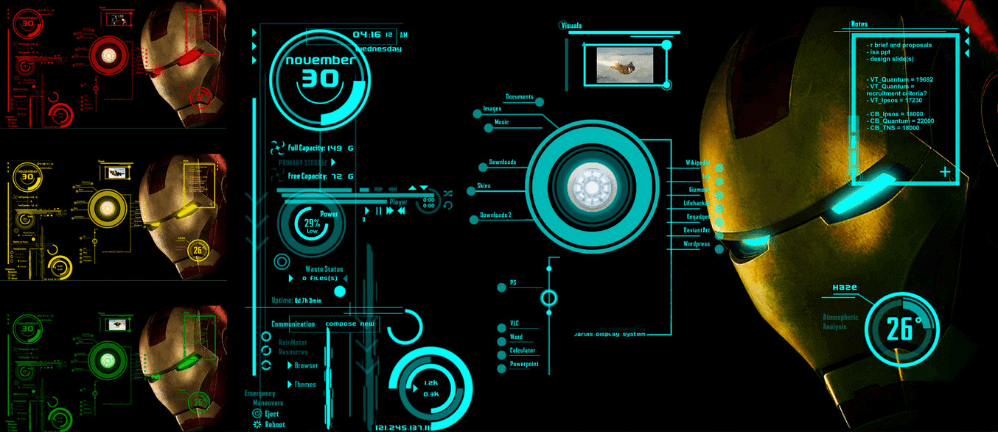 Ironman Jarvis V2 Rainmeter Skin for Windows