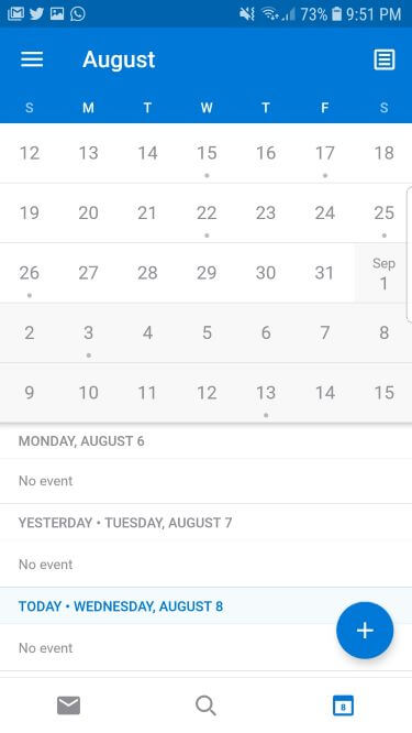 Microsoft Outlook Calendar app for Android