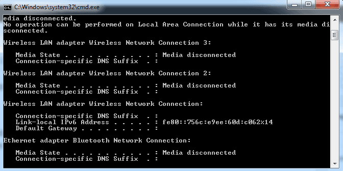 Reset TCP IP to fix DNS Probe Finished No Internet error in Google Chrome