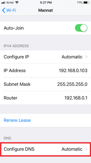 Details of connected WiFi