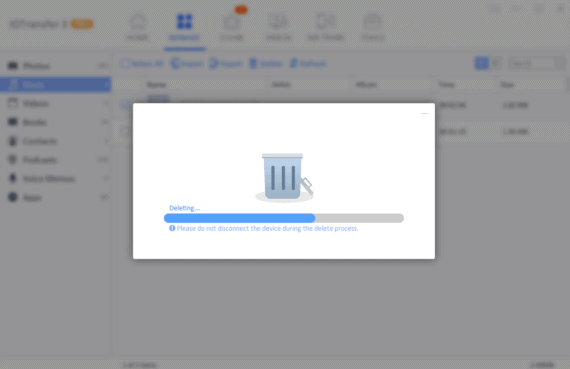 IOTransfer 3 Review - Delete files under manage