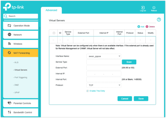 TP-Link Port Forwarding