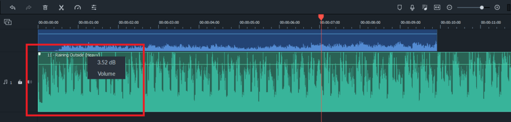 Adjustable Track height of audio