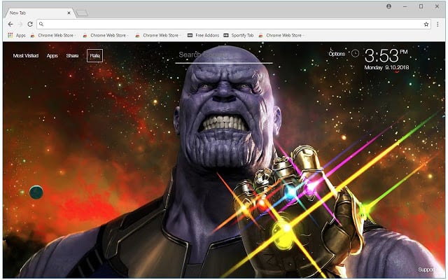 Marvel Thanos Chrome Theme