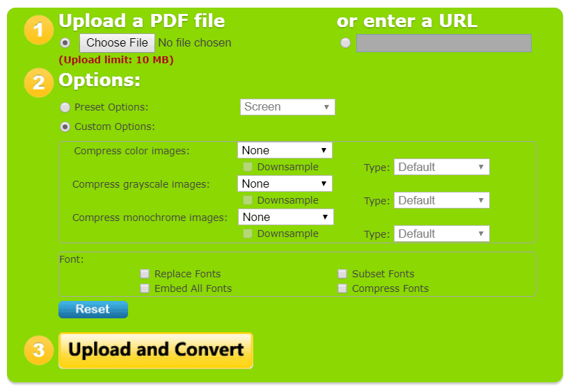 Upload pdf file