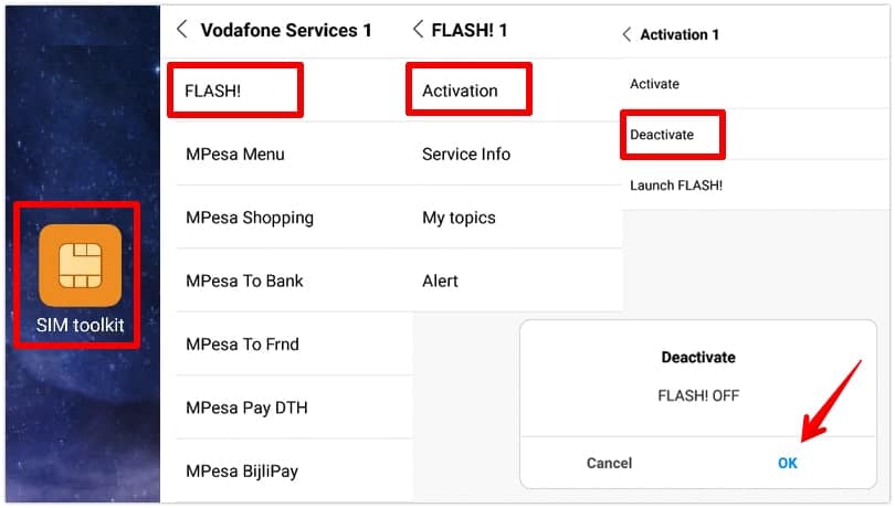 steps to disable flash messages in Android