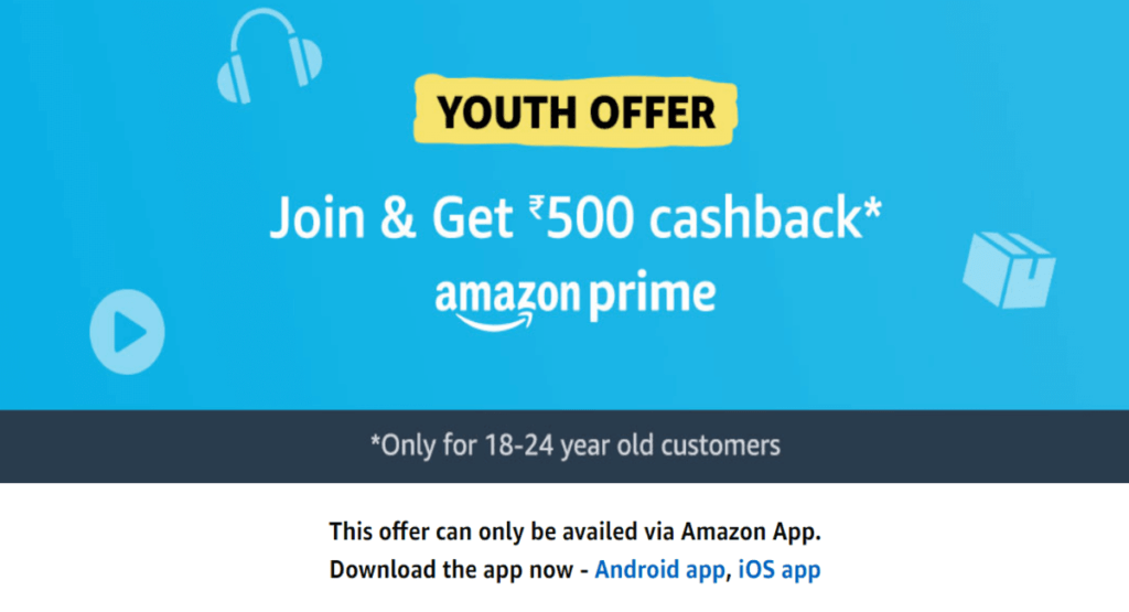 Amazon Youth Offer banner