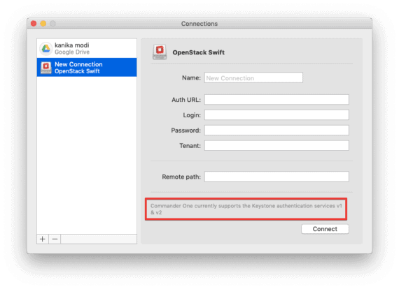 Supports OpenStack Swift Keystone Authentication