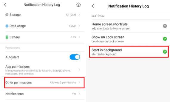 start apps in background on xiaomi smartphones