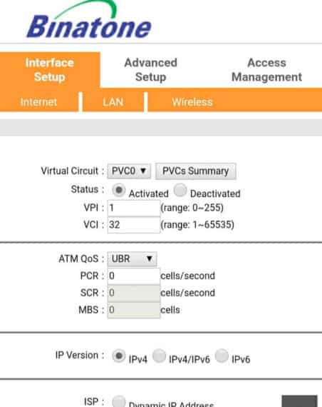 Interface of Router admin's Homepage