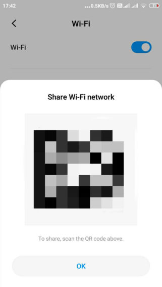 QR Code of WiFi Network to find WiFi password