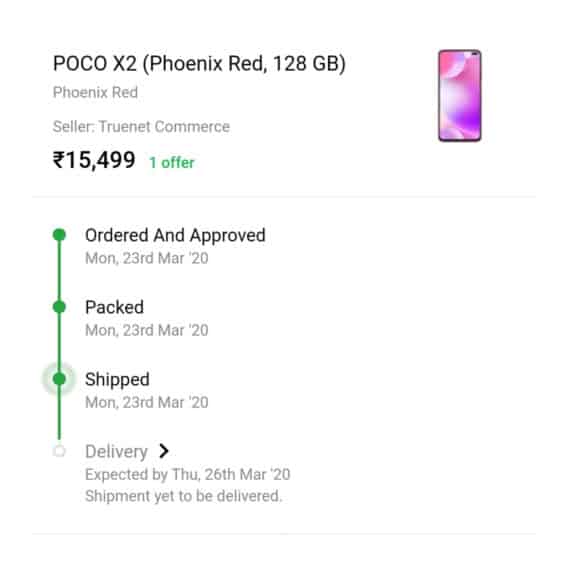 Flipkart order