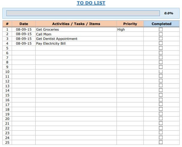 Productivity KPI Dashboard Excel Templates