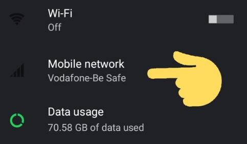 Vodafone carrier name