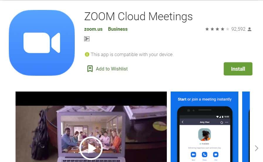 Zoom app