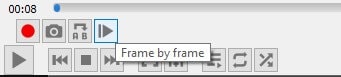 Frame by Frame button in VLC Media Player