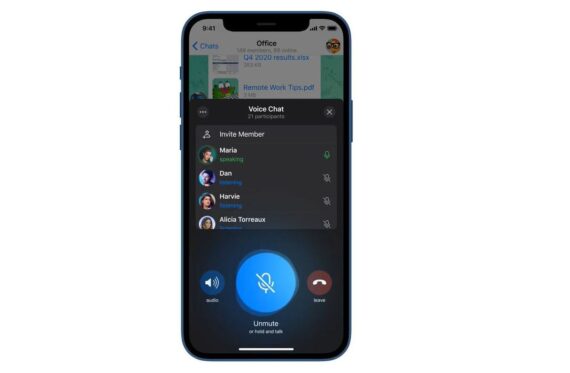 Telegram Voice chat interface