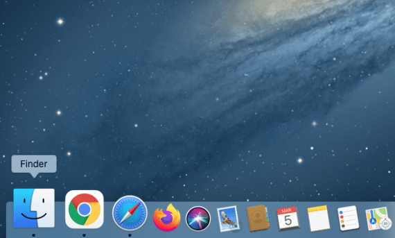 Open the Finder by clicking its icon in the Dock