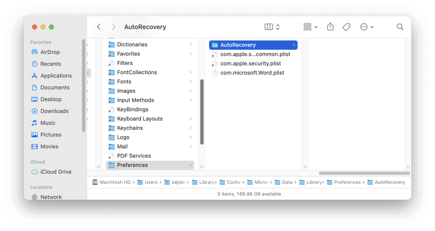 Recover Unsaved Word Documents: MS Word AutoRecovery Folder in Finder