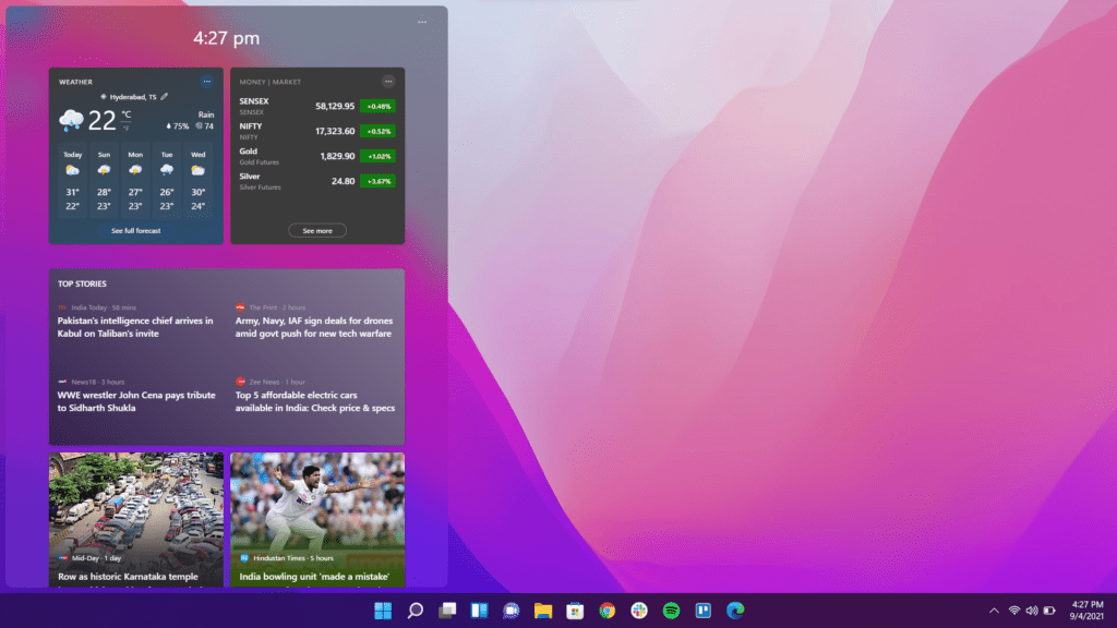 Windows 11 Widgets