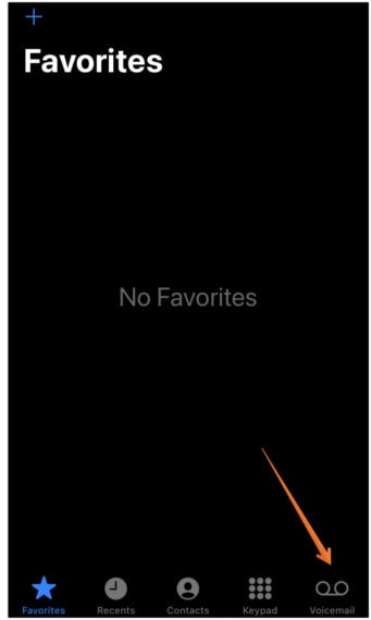 Click on Voicemail on Phone app