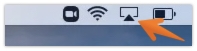 click on Airplay menu icon