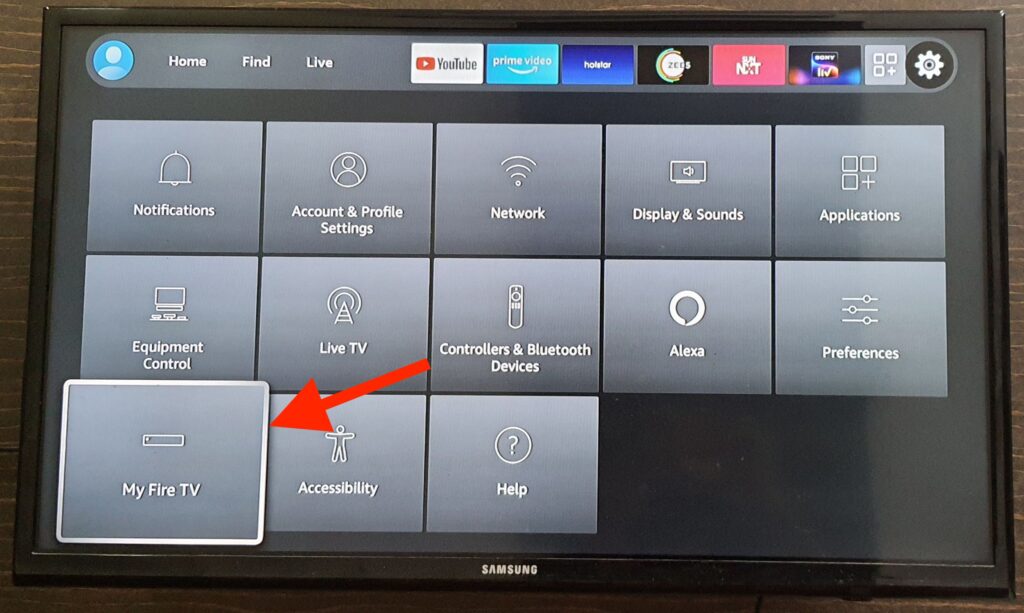 Select My Fire TV