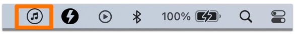 noTunes App Icon on Menu Bar