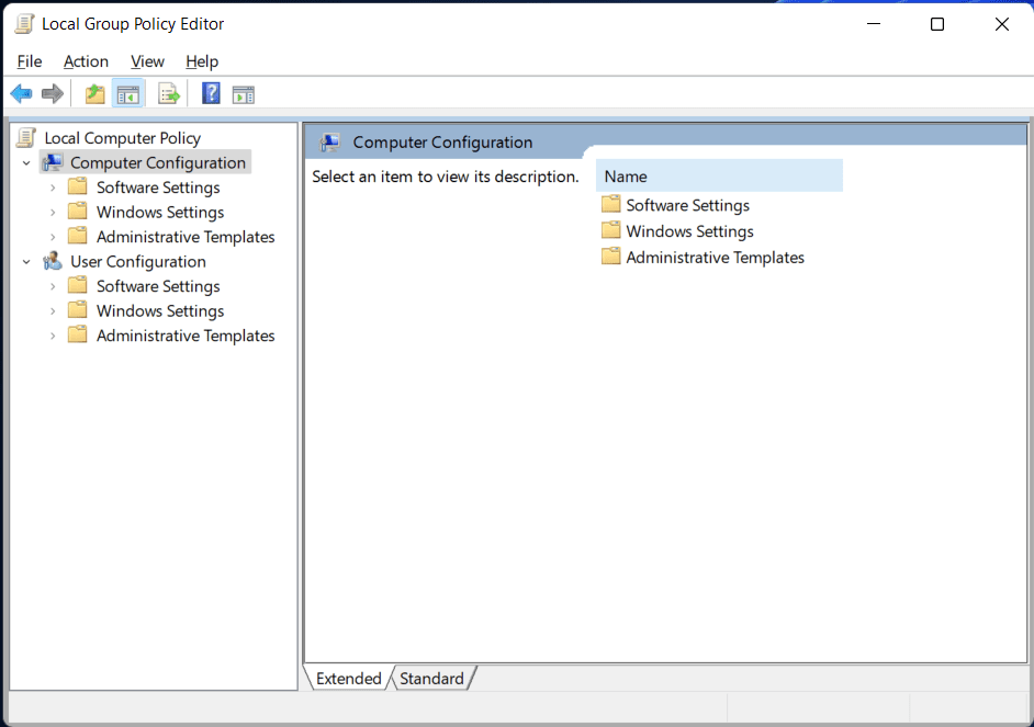 Group Policy Editor on Windows 11