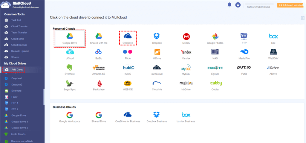 MultCloud Cloud Drives