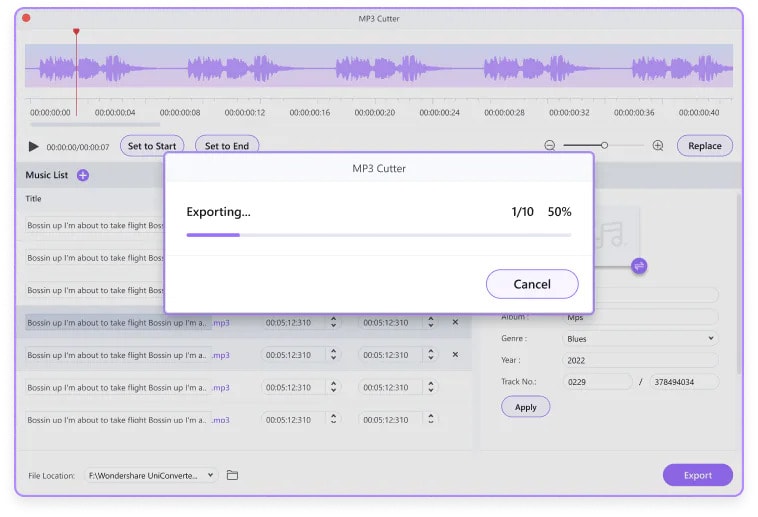 Wondershare UniConverter - Export Audio