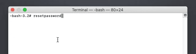 macOS Recovery Mode ResetPassword command in Terminal