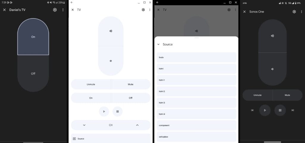 Google Home TV Controls