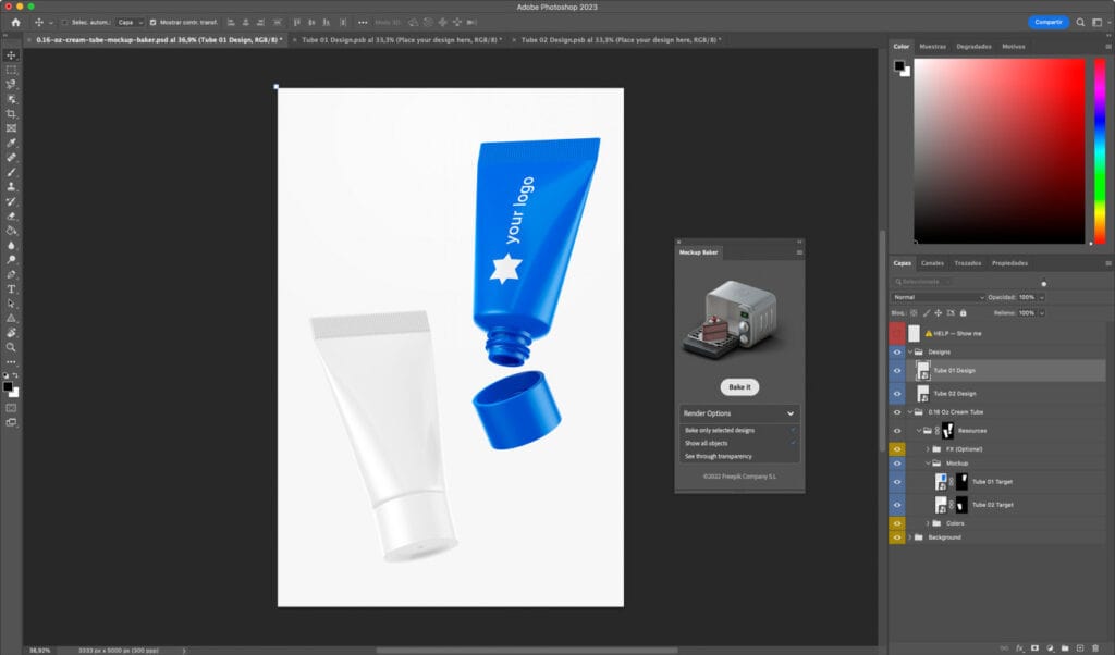 Photoshop with Mockup Baker