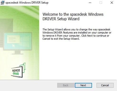SpaceDesk Installation on Windows