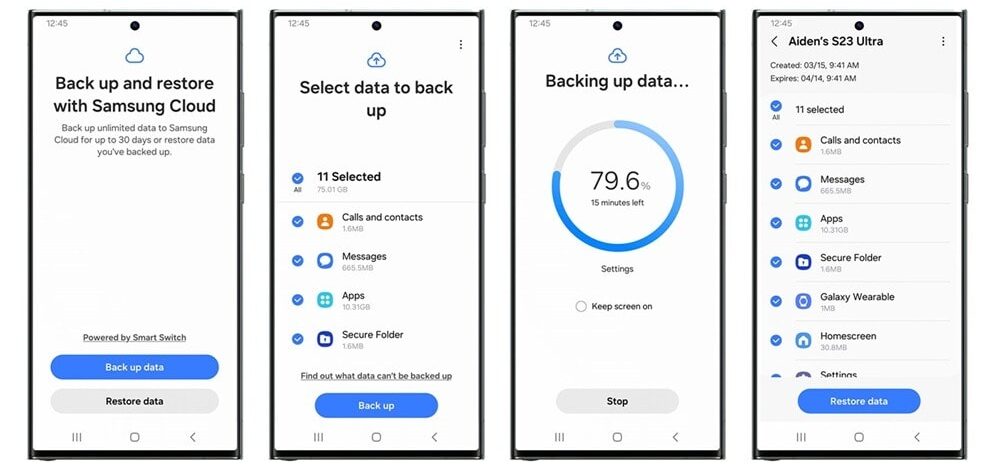 Samsung Temporary Cloud Backup 